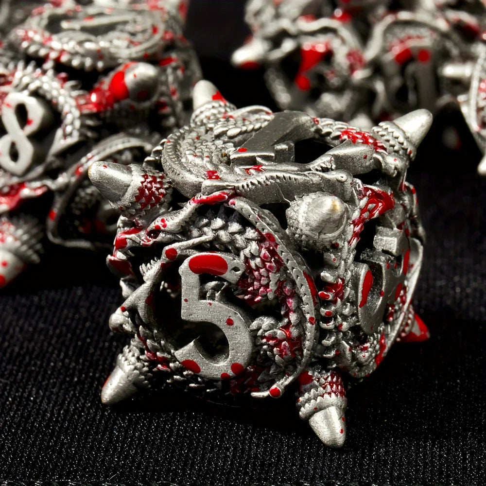 Premium Metal Dice Set For Dungeons Dragons RPG Gift Idea