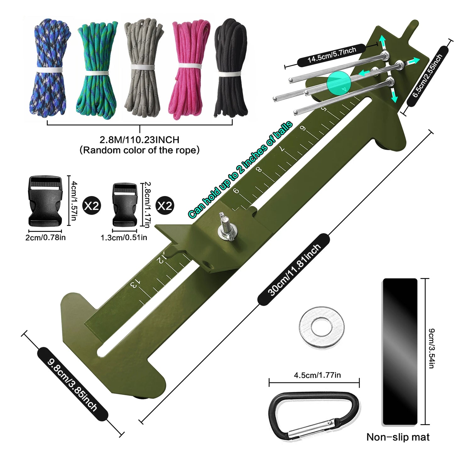 Paracord Bracelet Kit With Marlin Spike And Adjustable Jig