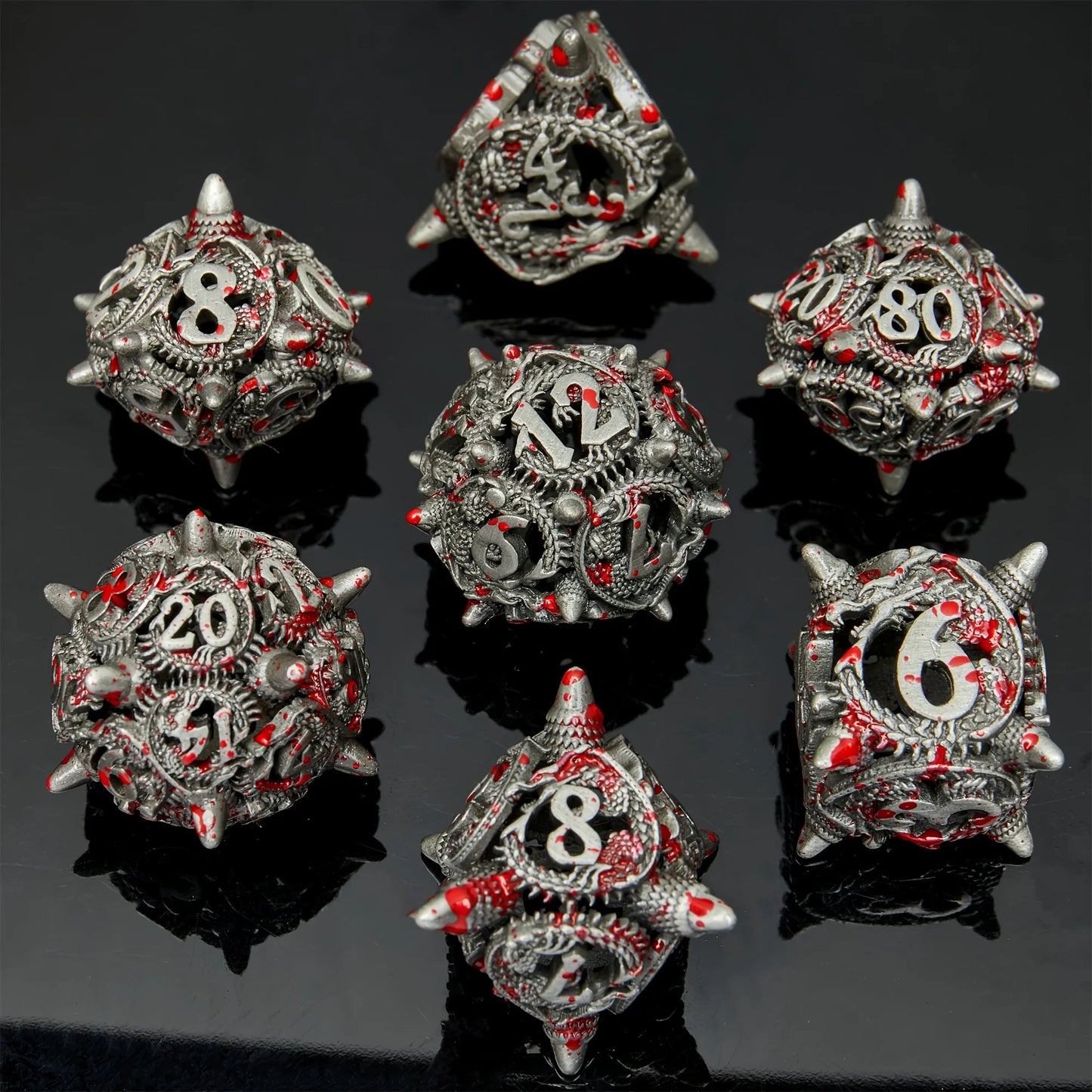 Premium Metal Dice Set For Dungeons Dragons RPG Gift Idea