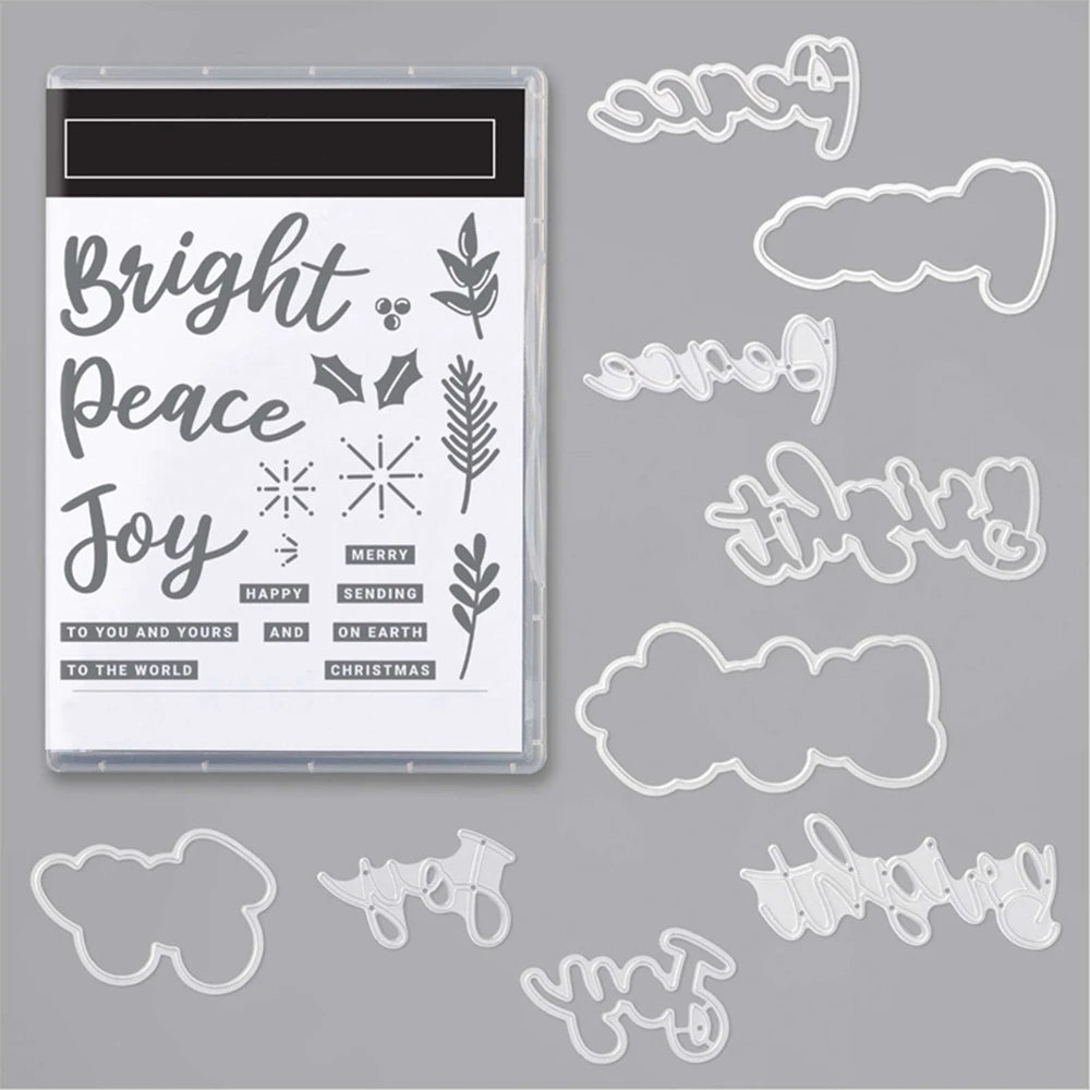 Peace and Joy Clear Stamps and Cutting Dies for Crafting