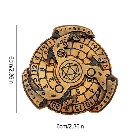 7 In 1 Dnd Dice Spinner Box And Fidget Gadget Metal Gyro