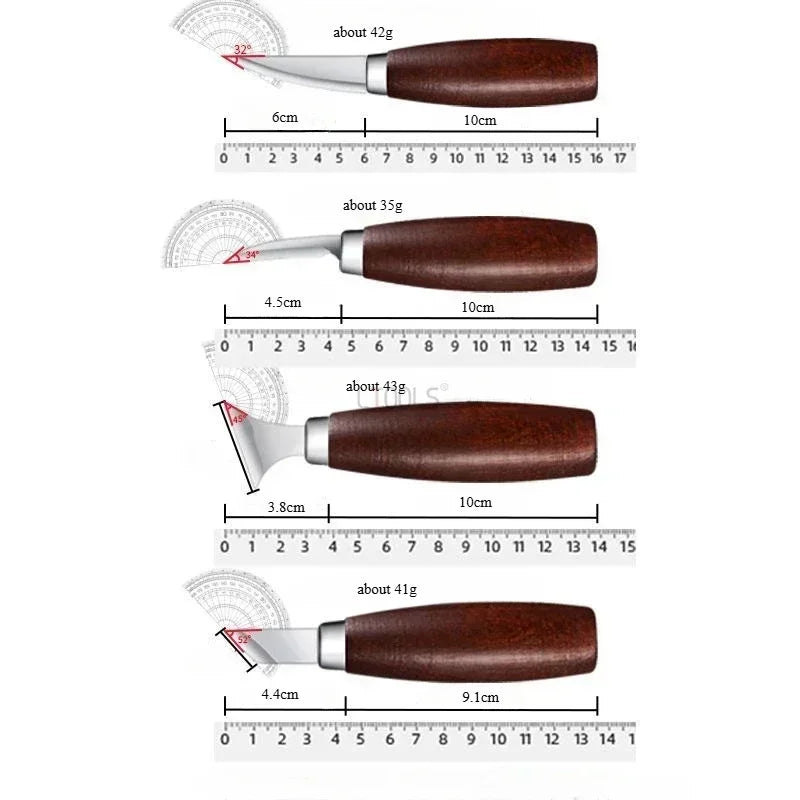 Carbon Steel Carving Knives With Walnut Handle Engraving Kit