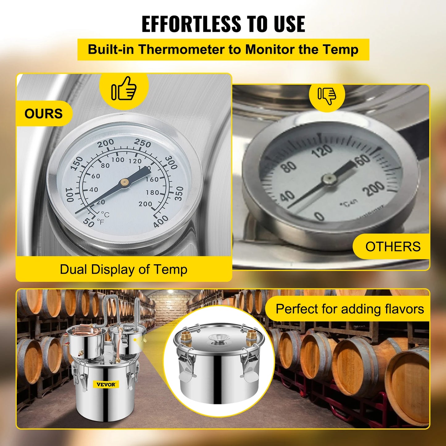 SucceBuy 12L 20L 30L Alcohol Distiller Machine for Home Brewing
