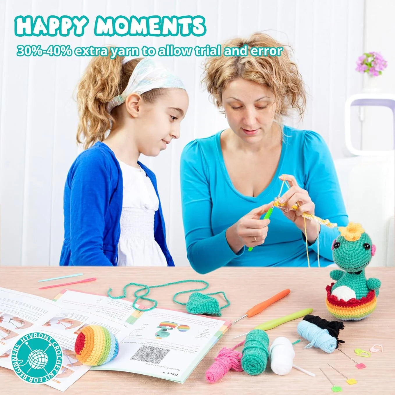 HTVRONT Crochet Animal Kit for Beginners with Video Tutorial
