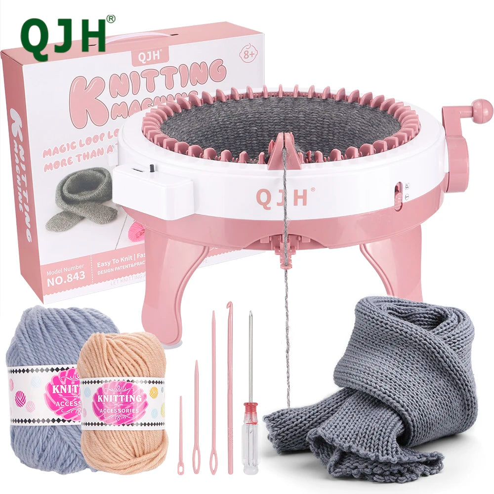 QJH 48 Needle Knitting Machine Kit for Easy DIY Weaving