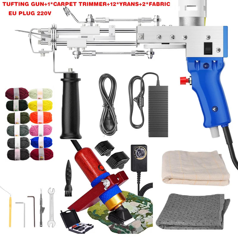 2 in 1 Tufting Gun Set with Carpet Trimmer for Rug Making