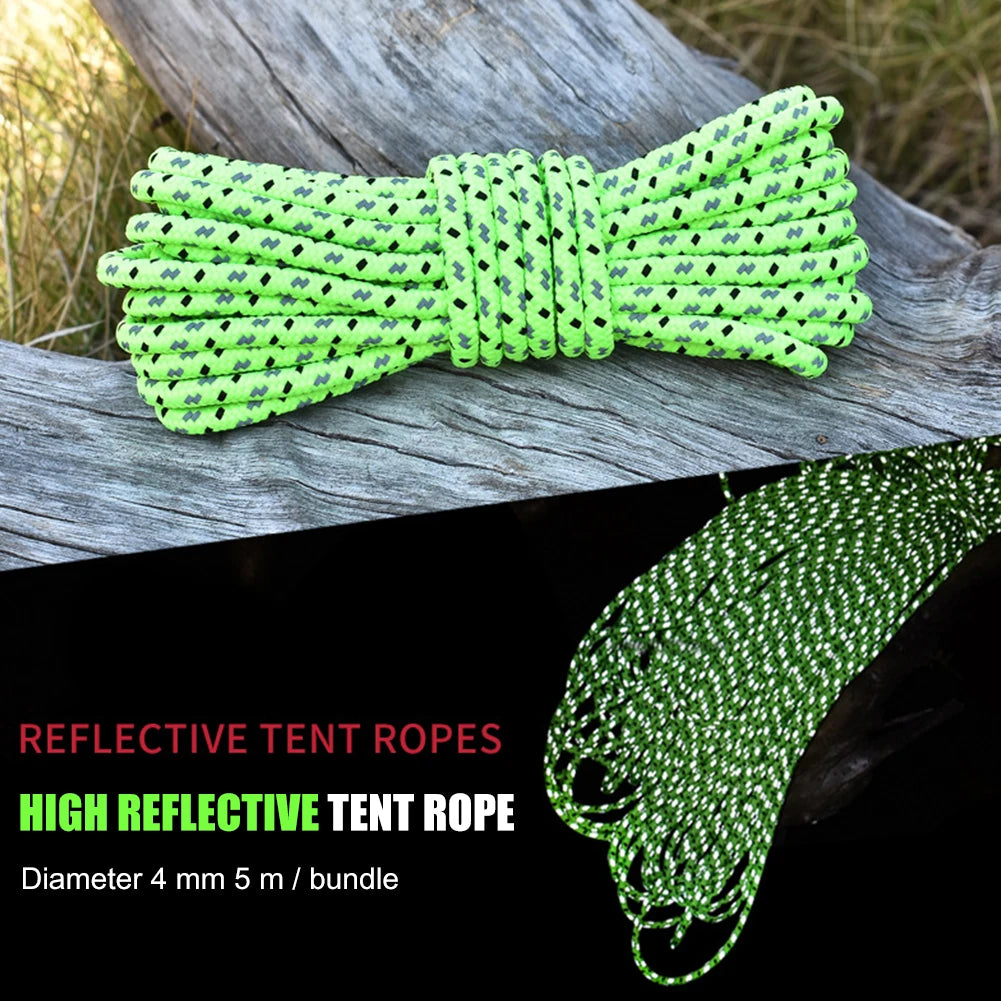 20m 4mm Survival Paracord Reflective Nylon Parachute Cord