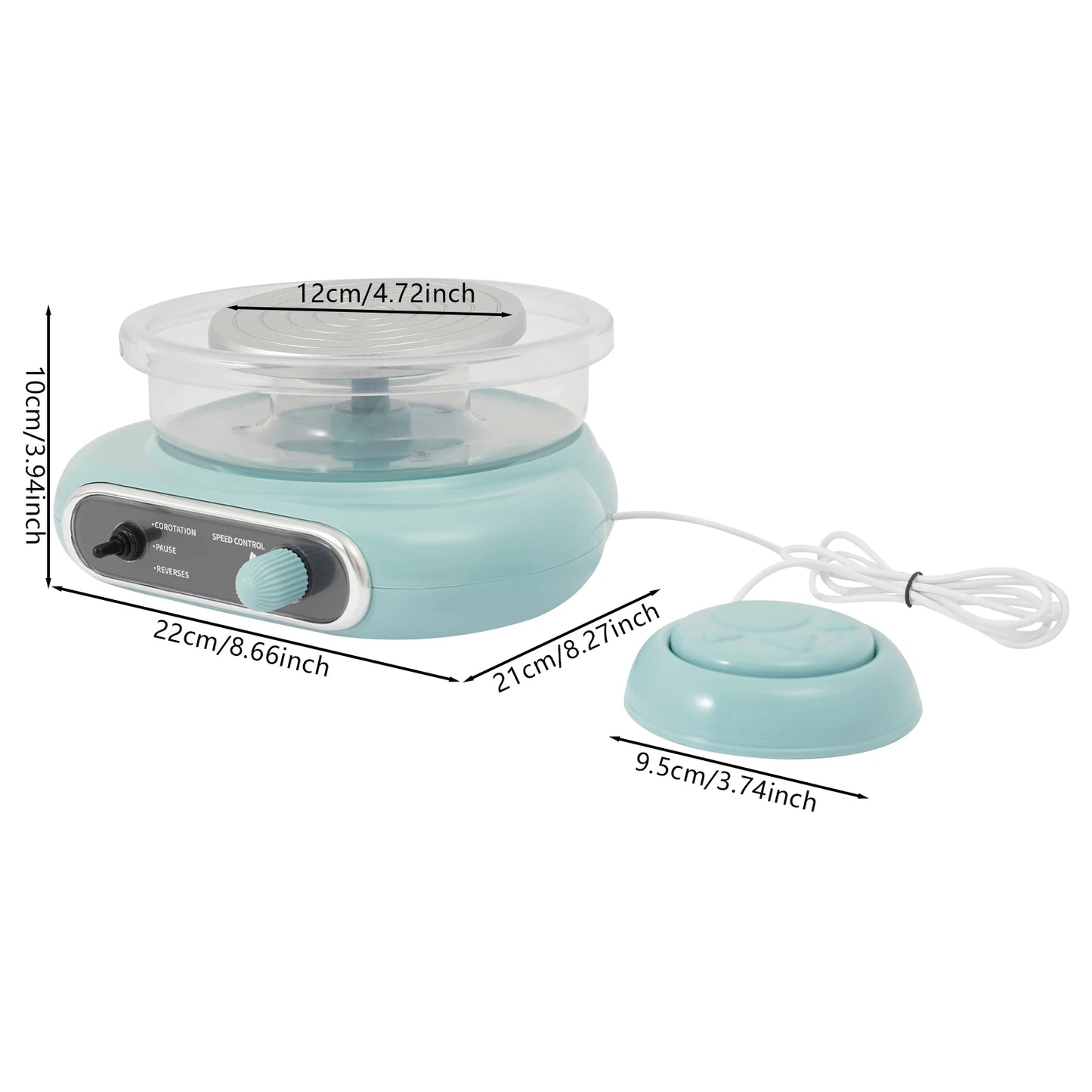 Mini Electric Pottery Wheel Kit with Adjustable Speed for DIY