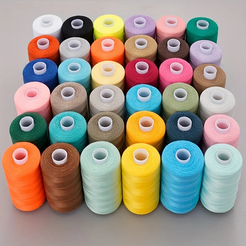36 Color Polyester Sewing Thread Set 1000 Yards Each Spool