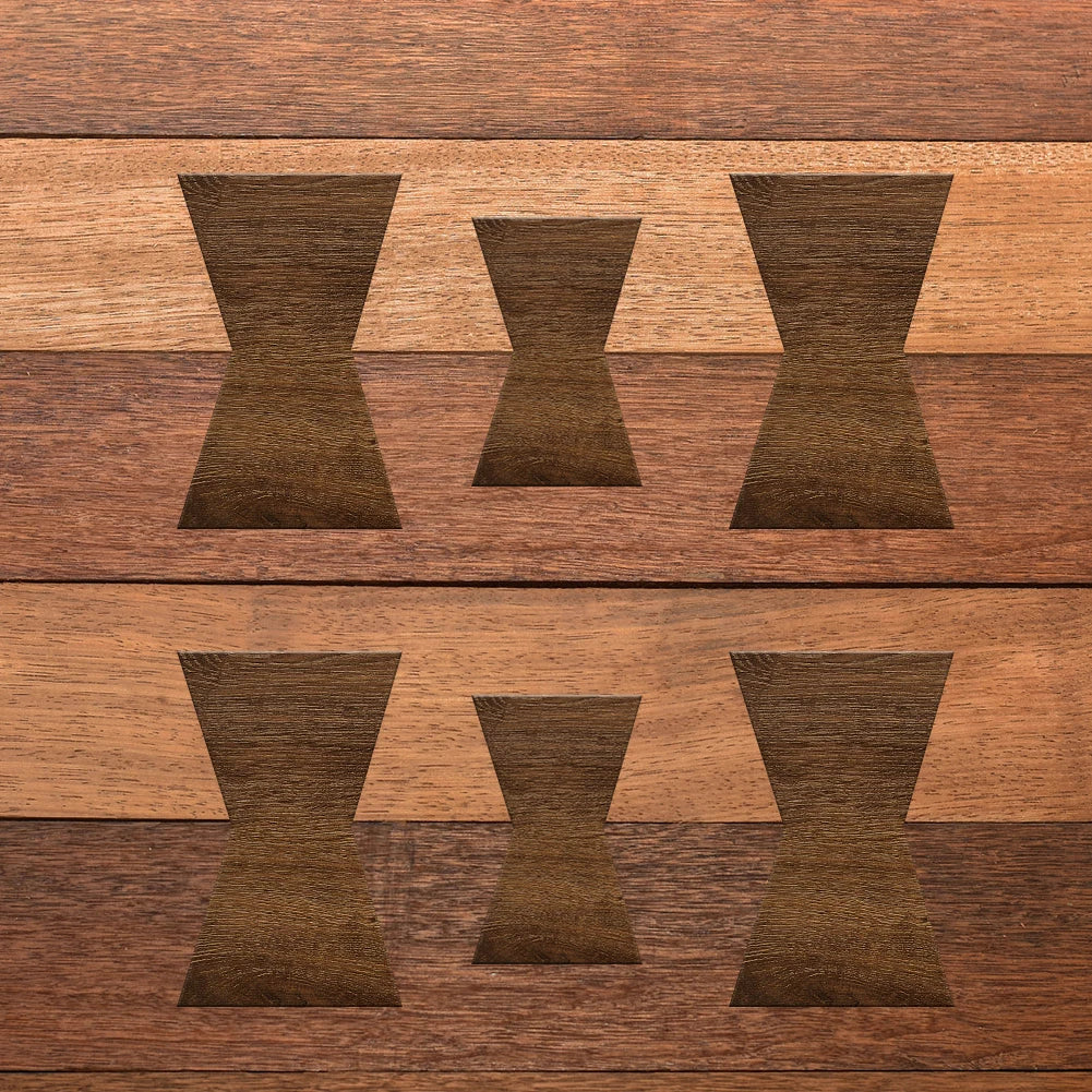 Butterfly Inlay Template Set 6x6 Inches Bow Tie Joint