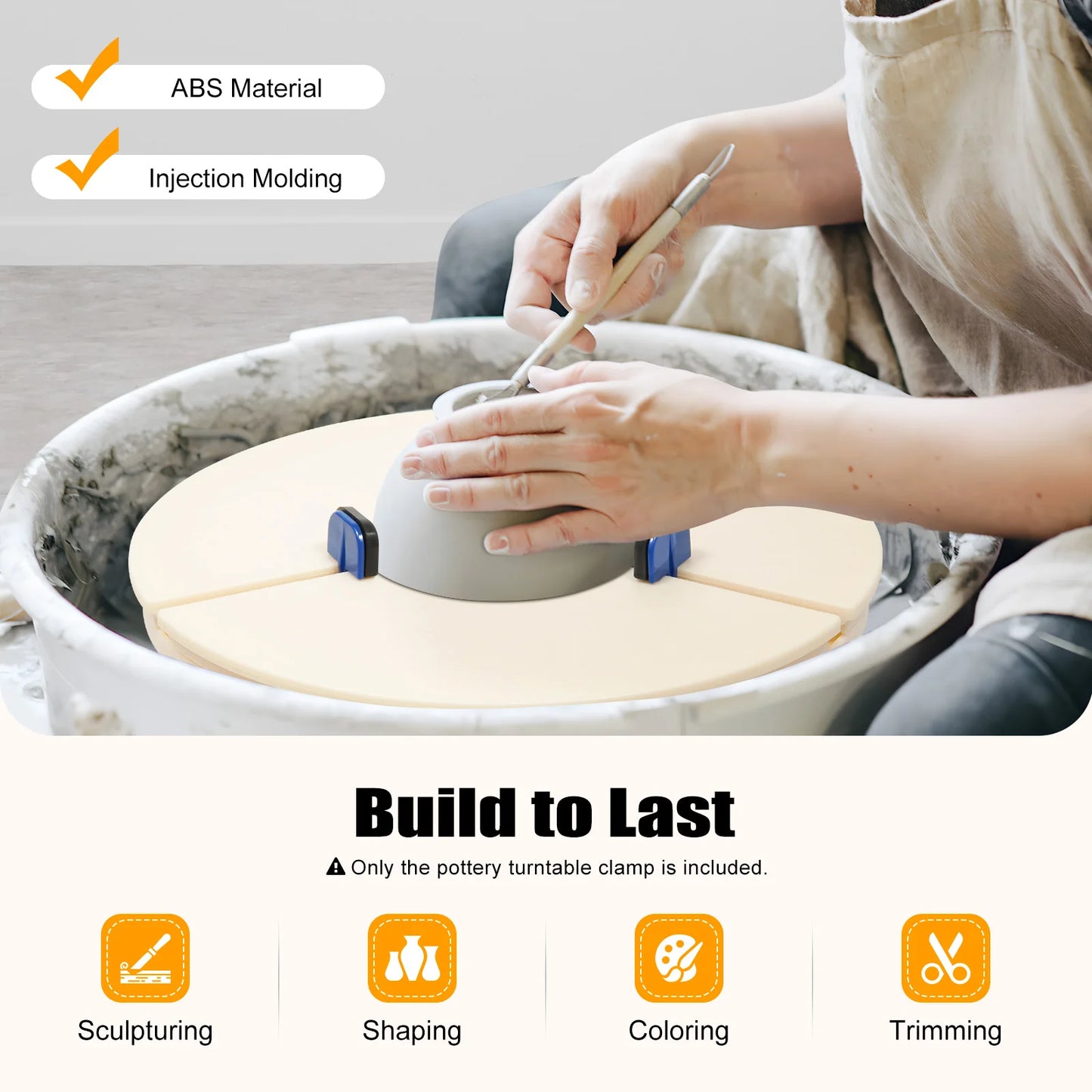 Adjustable Pottery Machine Turntable Clamp with Multi Feet Sets