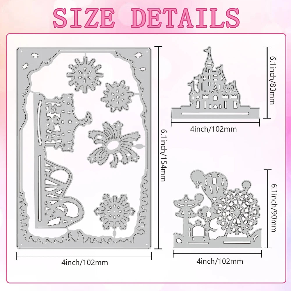Ferris Wheel Amusement Park Die Set For Card Making