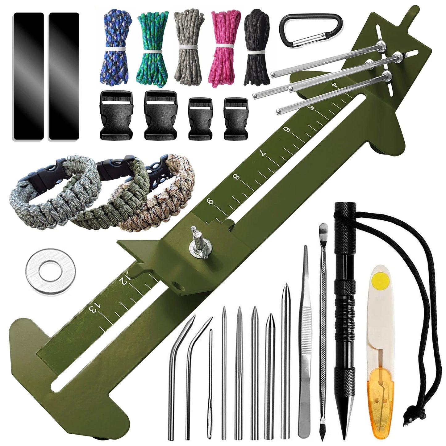Paracord Bracelet Kit With Marlin Spike And Adjustable Jig