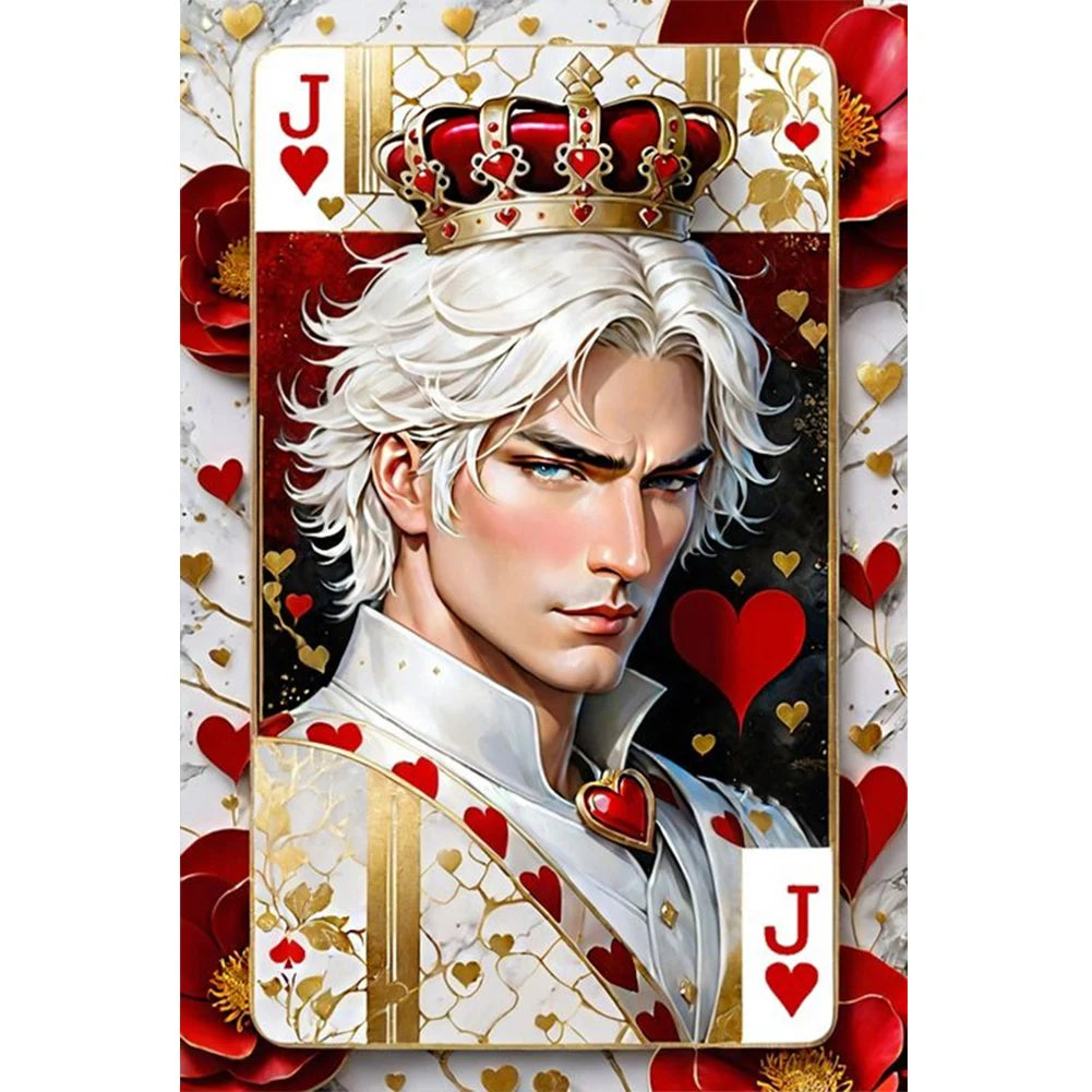 5D DIY Full Round Drill Diamond Painting Poker Character Art