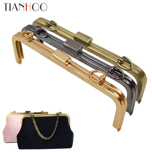 Metal Purse Frame For DIY Clutch Handbag Kiss Lock Hardware