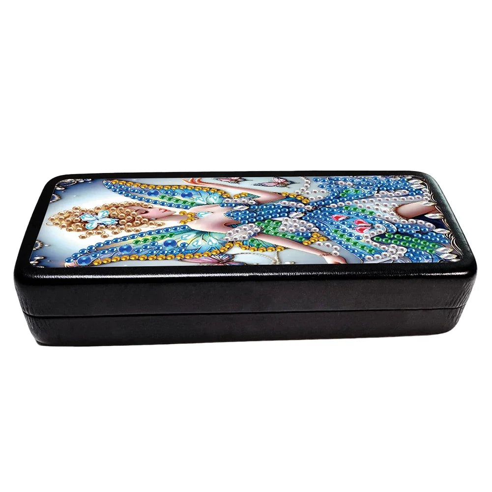 Holy Mother Diamond Painting Eyeglasses Case with Rhinestones