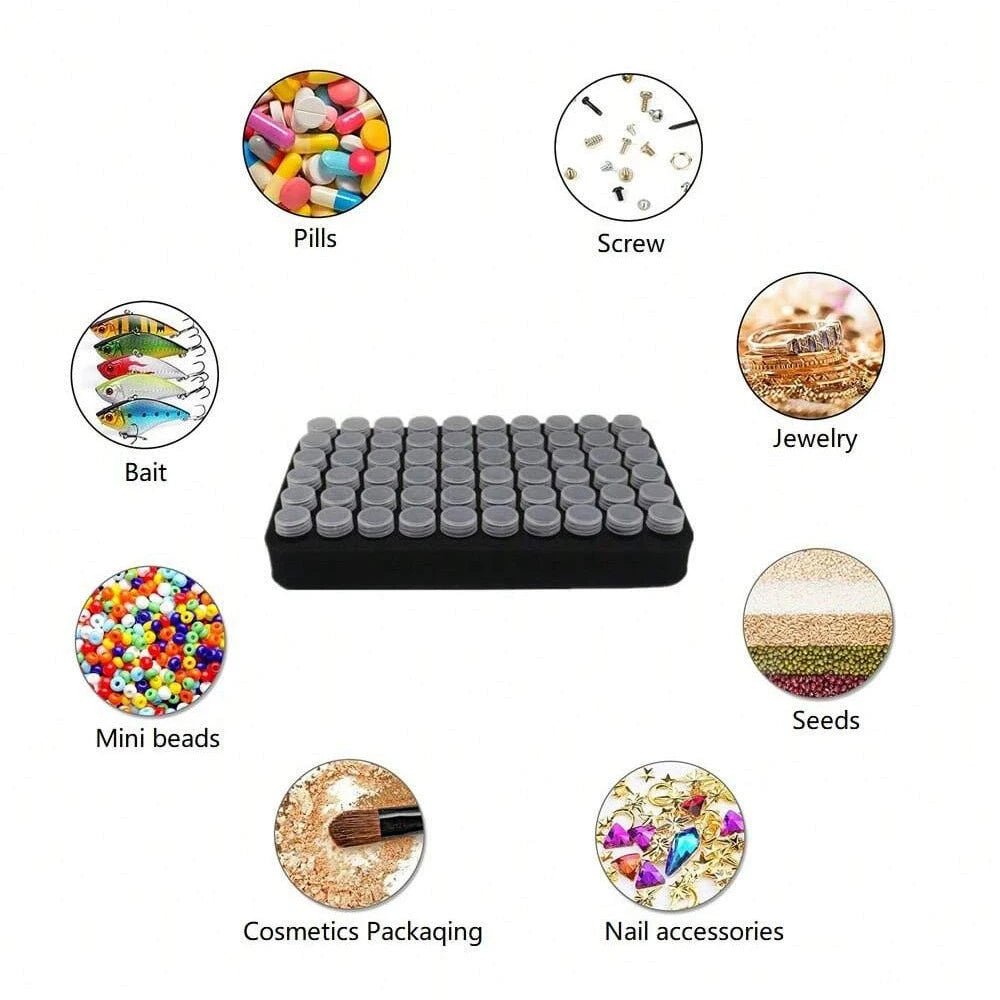 120 Grid Round Bottle Slots Canvas Storage for Diamond Painting