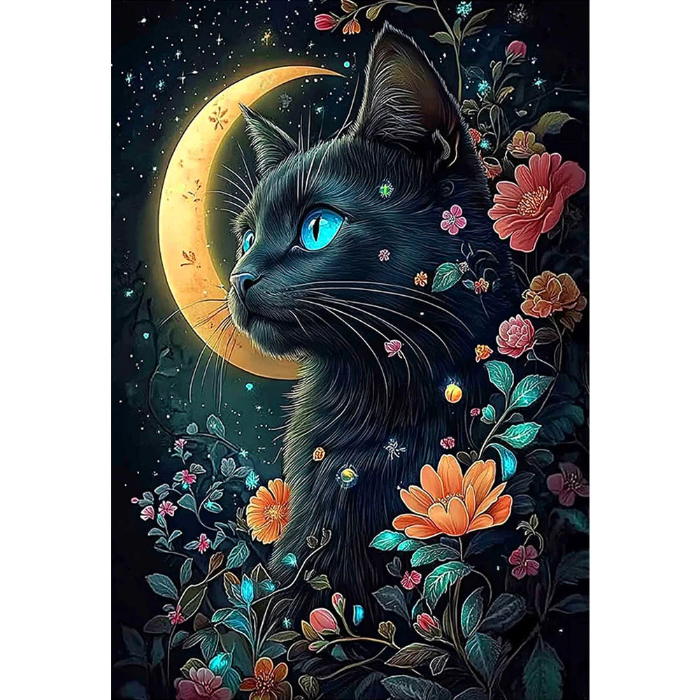 Cat Cross Stitch Kit 11Ct Eco Cotton Thread 28X38Cm