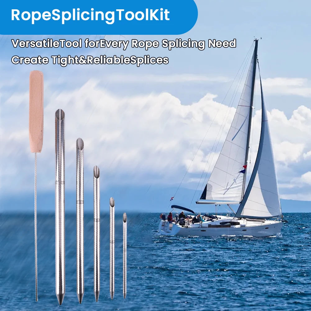 Stainless Steel Paracord Needle Set With Marlinspike