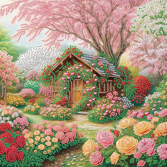 5D Diamond Painting Kit Village Landscape Partial Drill