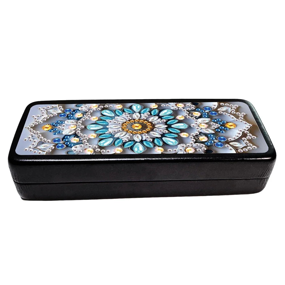 Holy Mother Diamond Painting Eyeglasses Case with Rhinestones