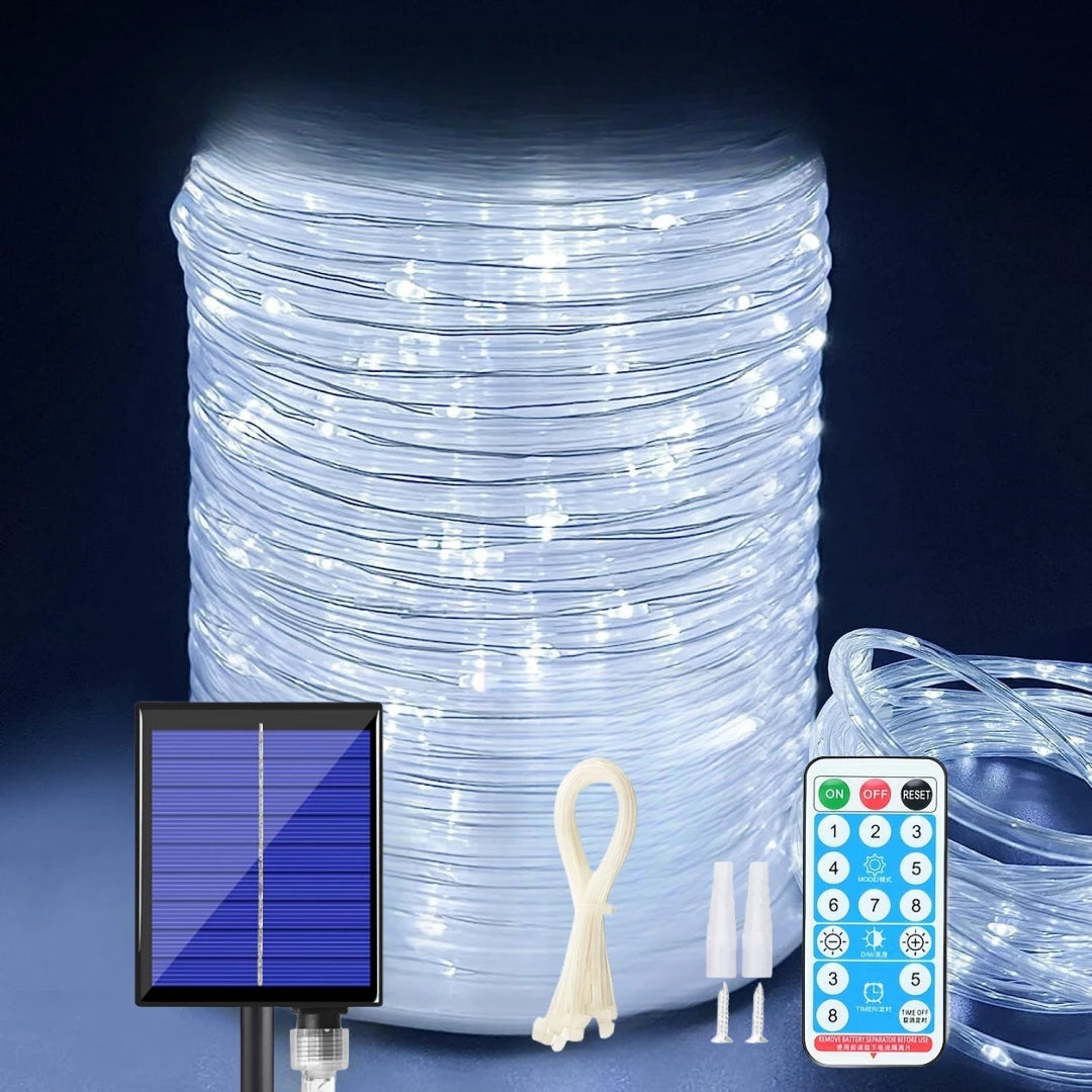 Solar Rope Lights 107ft 300LED Waterproof Outdoor String Lights