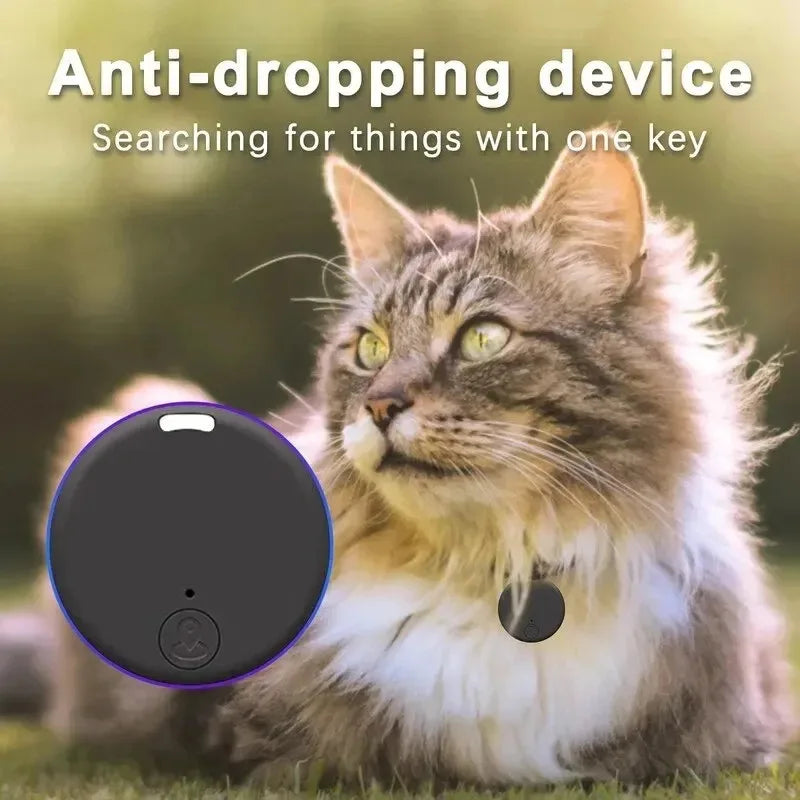 Round GPS Bluetooth Tracker Anti Lost Mini Smart Locator for Pets
