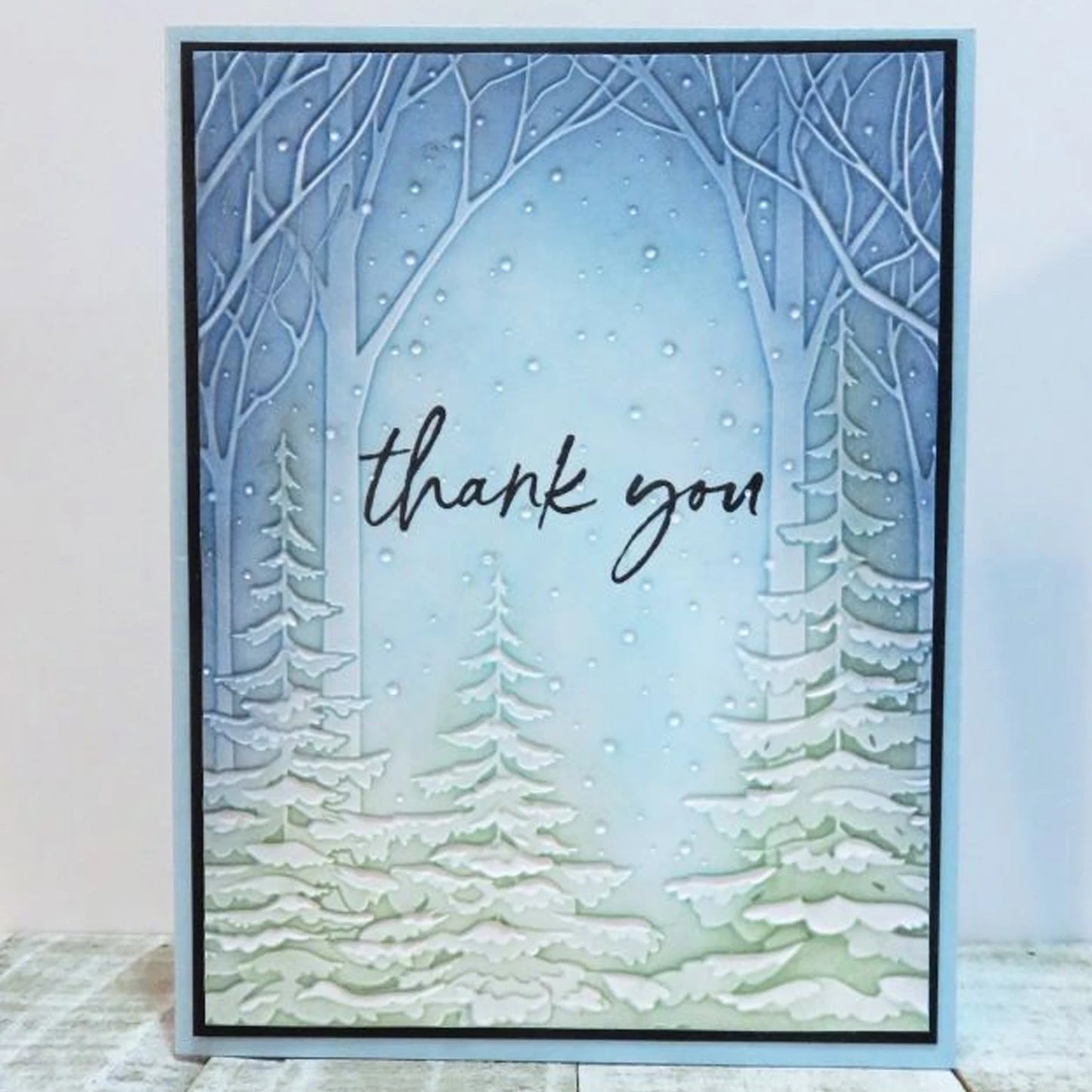 Christmas Snow Forest 3D Embossing Folder For Scrapbooking