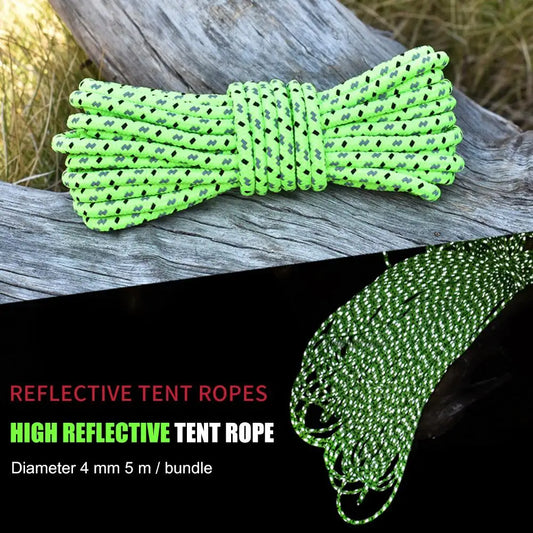20m 4mm Survival Paracord Reflective Nylon Parachute Cord