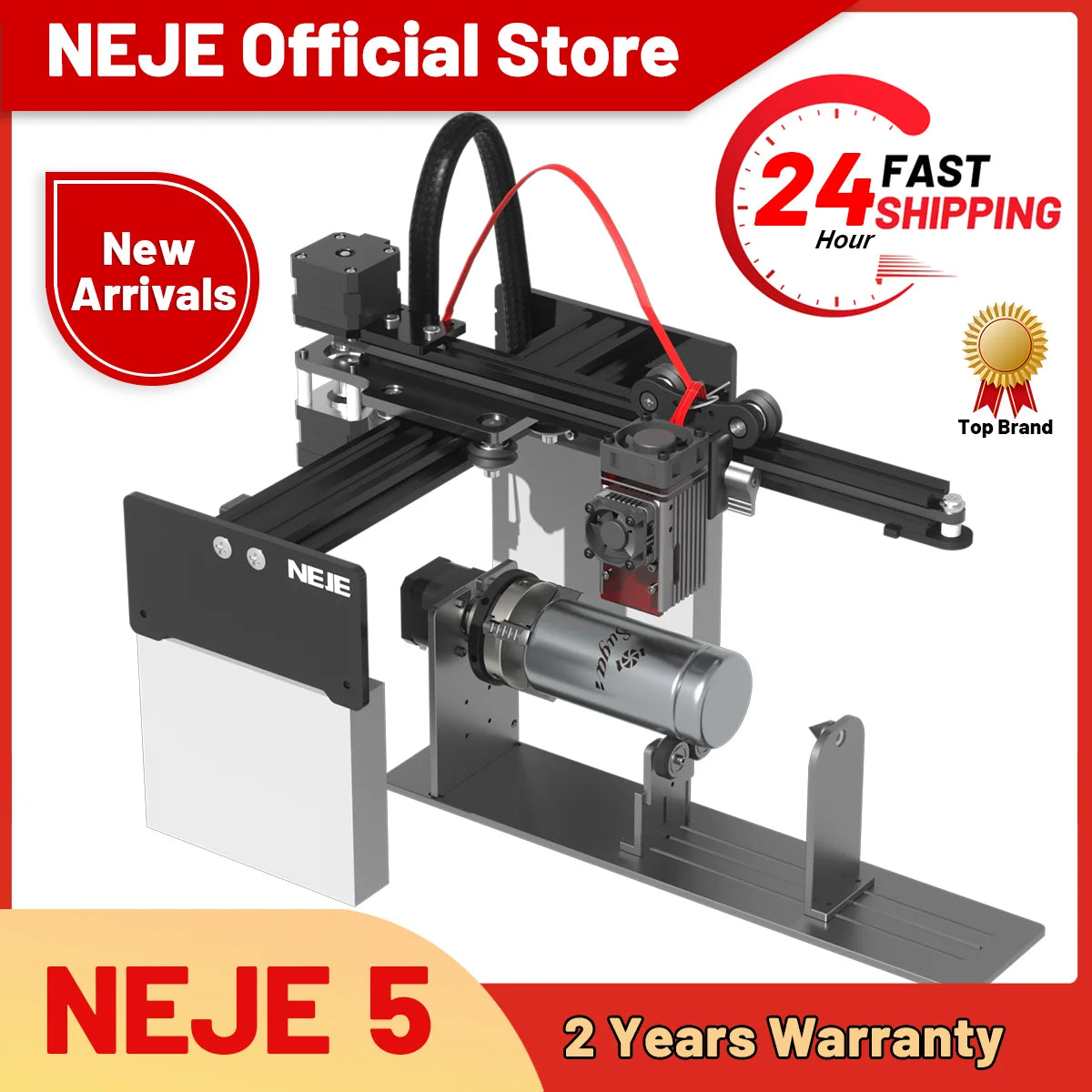 NEJE 5 Portable 40W-80W Wood Engraver Cutter with Bluetooth App