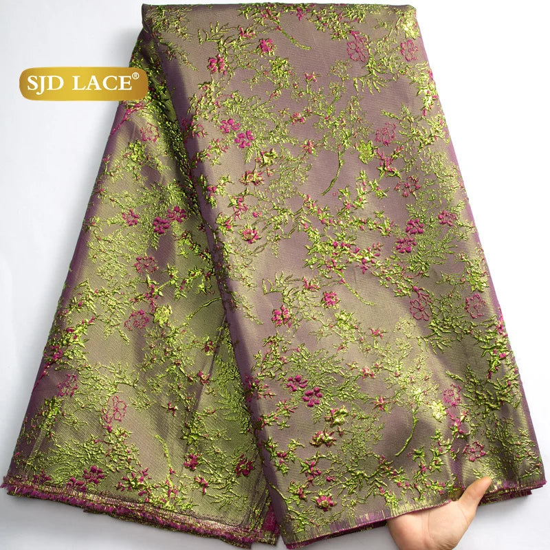 SJD Lace African Fabric High Quality French Jacquard for Dresses