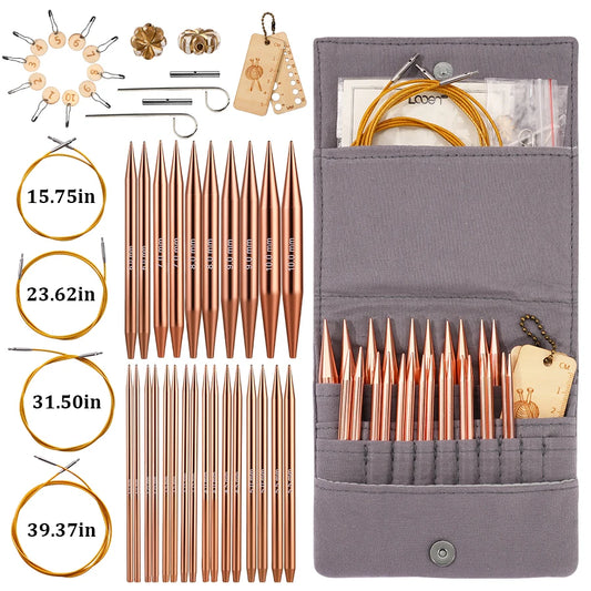 Detachable Circular Knitting Needles Set With Storage Bag