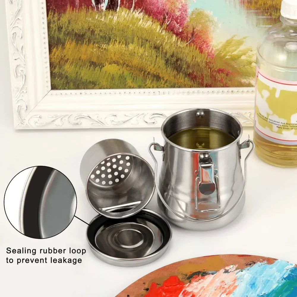 Airtight Stainless Steel Paint Brush Washer for Easy Cleaning