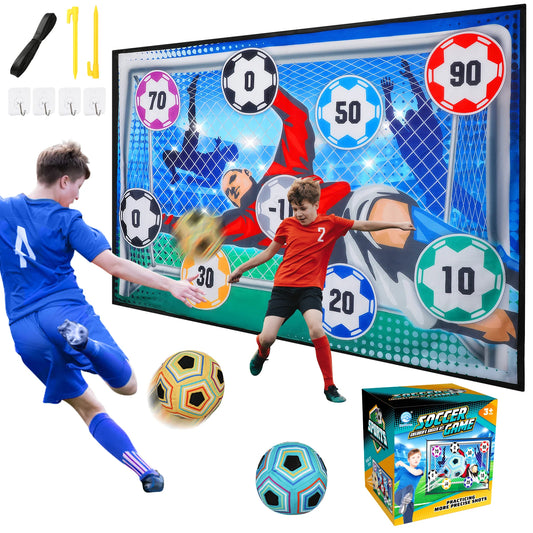 VATOS Foldable Football Ball Game Set For Kids Outdoor Play