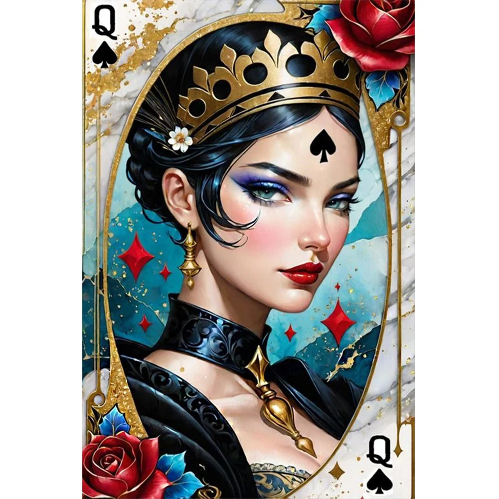 5D DIY Full Round Drill Diamond Painting Poker Character Art