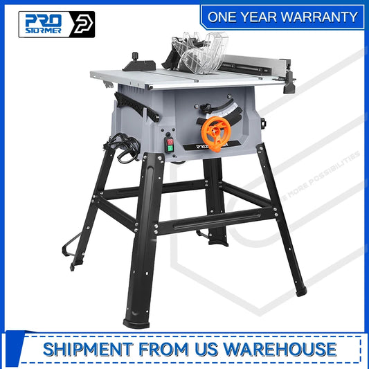 PROSTORMER 10 Portable Table Saw With Stand Bevel 45 Degree