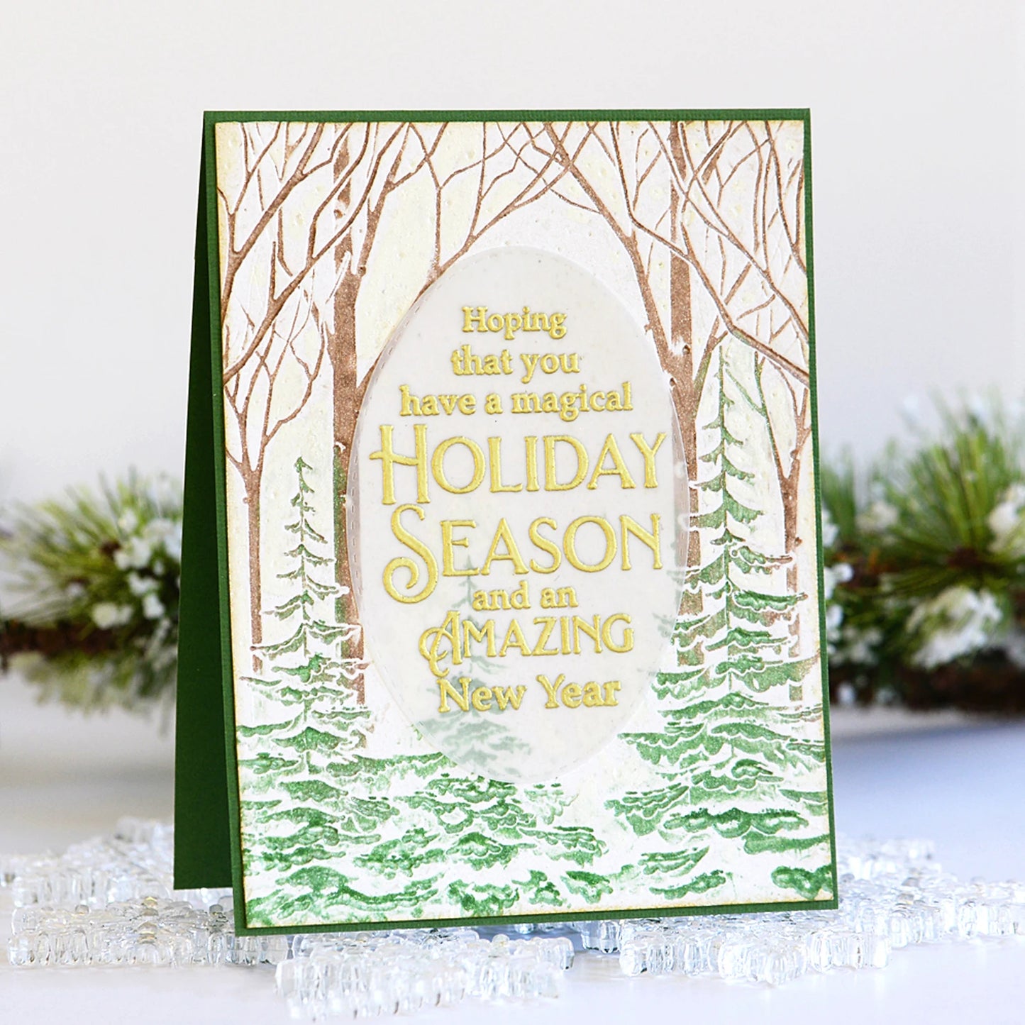 Christmas Snow Forest 3D Embossing Folder For Scrapbooking