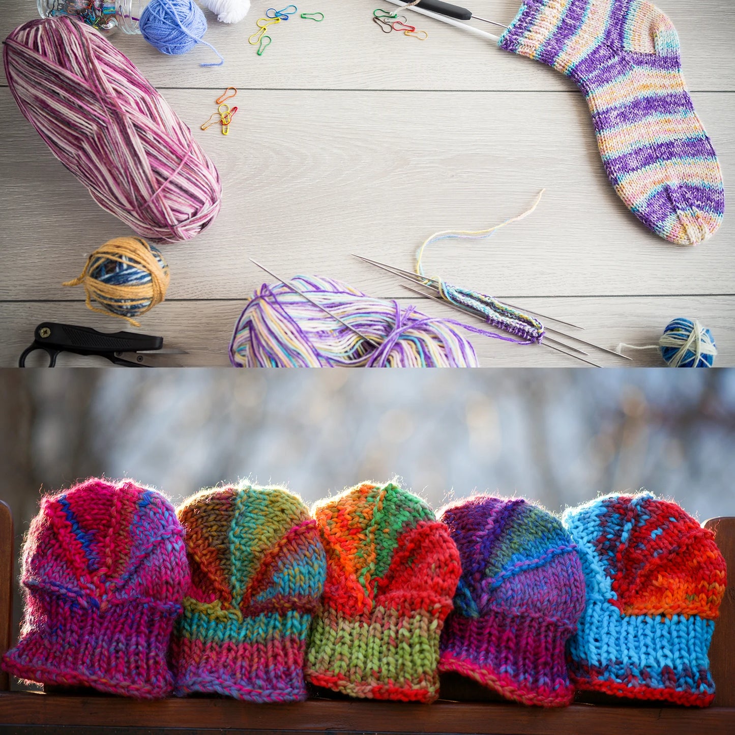 Cotton Blend Yarn Pack of 5 for Knitting and Crocheting