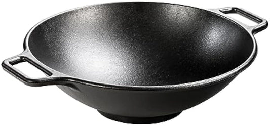 14 Inch Seasoned Cast Iron Wok for Modern Kitchens Design Forward