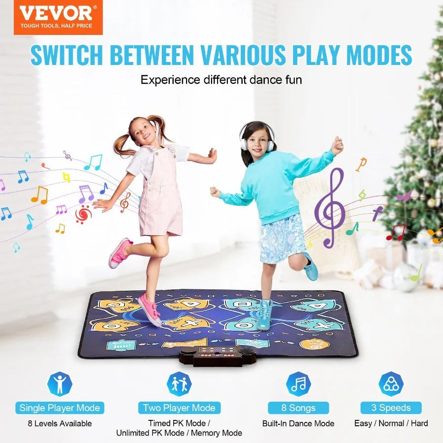 Two Player Dance Mat Pad For Girls Ages Three And Up