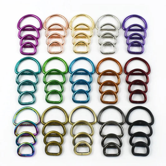 D Ring Metal Buckles Set 20 25 32 38 MM Bags Belts Collars
