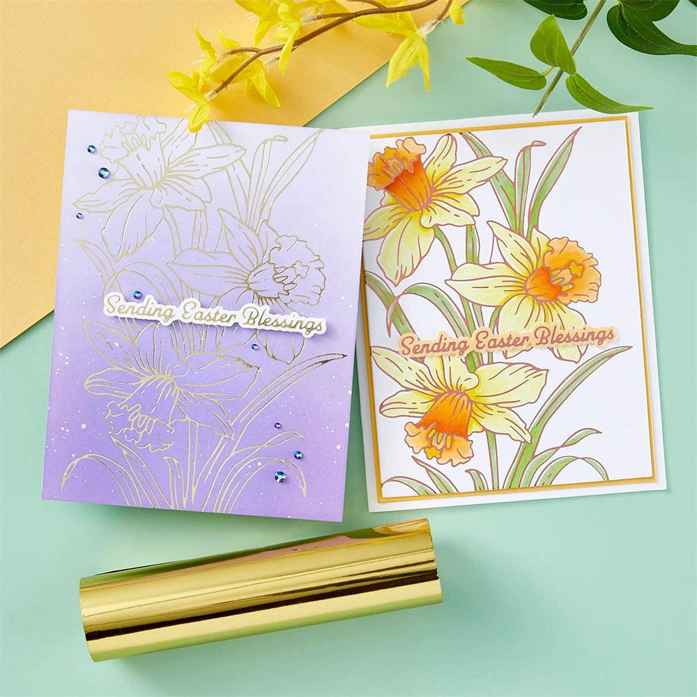 Elegant Flower Bud Sprig Metal Cutting Dies for DIY Crafts