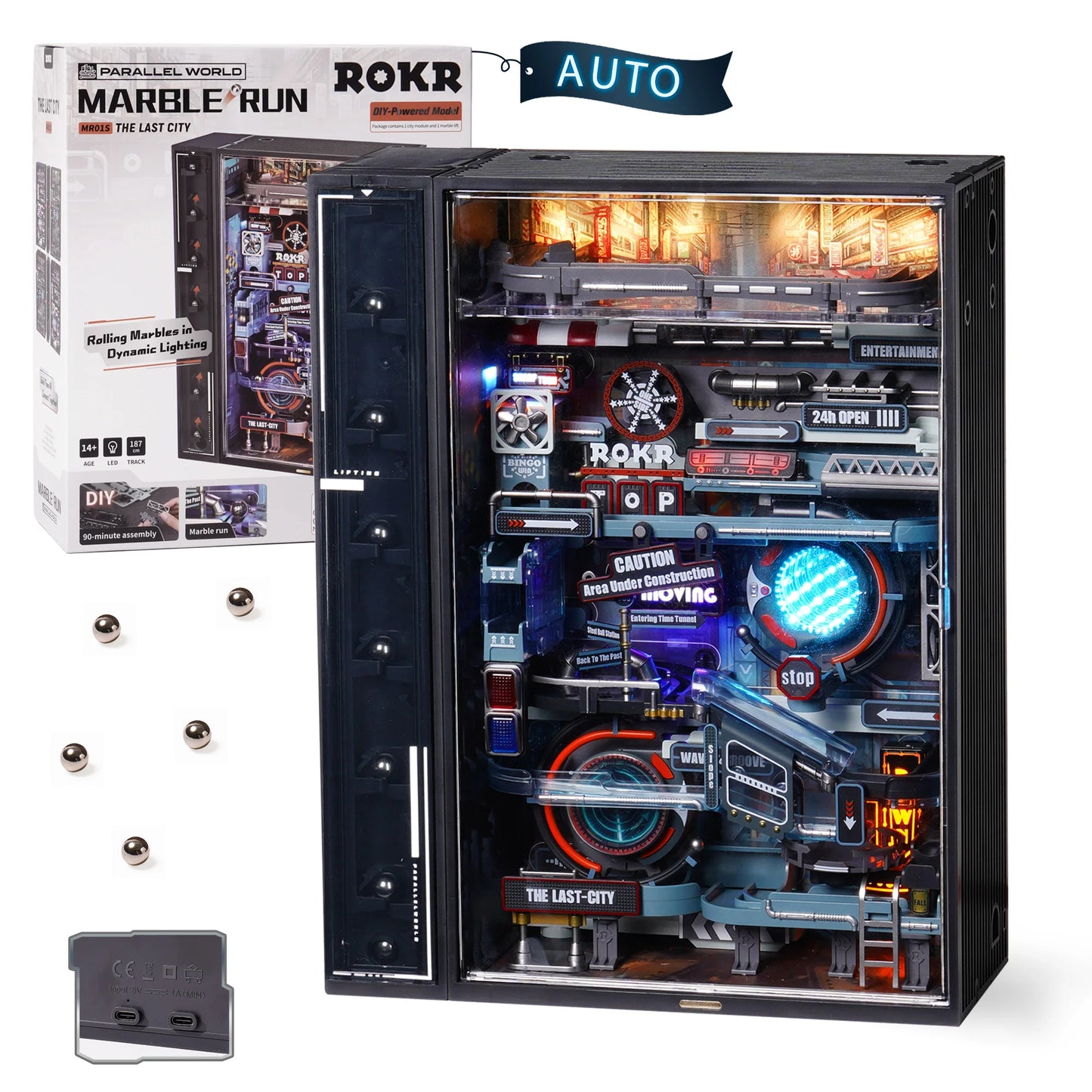 Robotime Rokr The Last City Futuristic Marble Run Puzzle