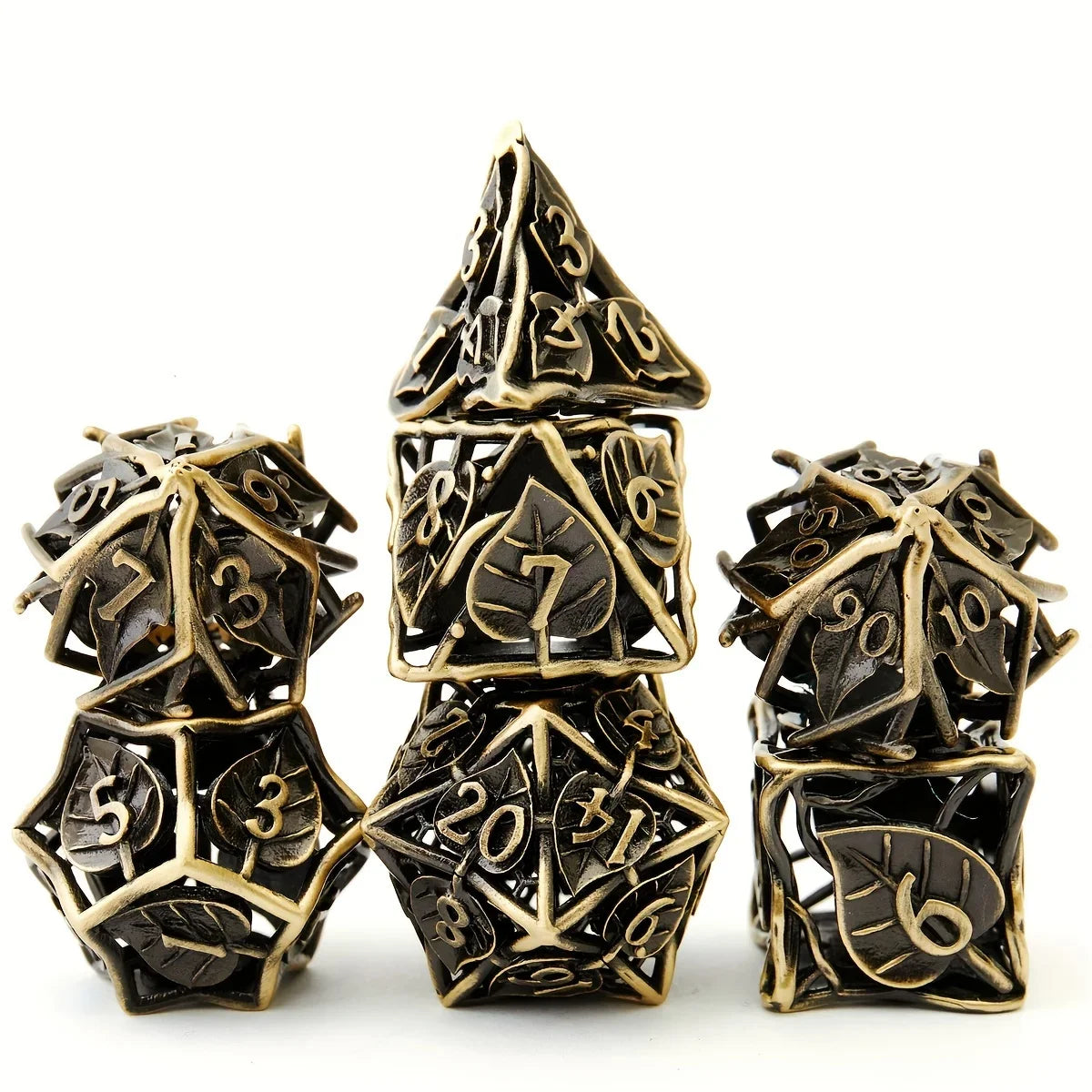Metal Dice Set For DnD 7 Polyhedral Dice Holiday Gift