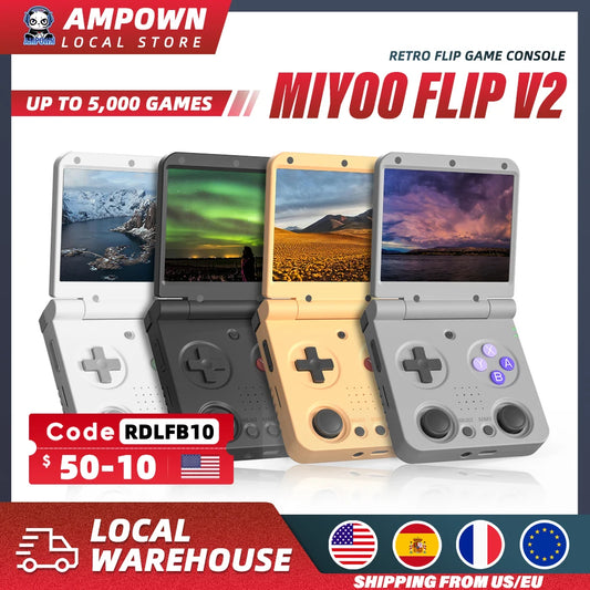 Miyoo Flip V2 Handheld Console With Onion OS 3.5 Inch IPS