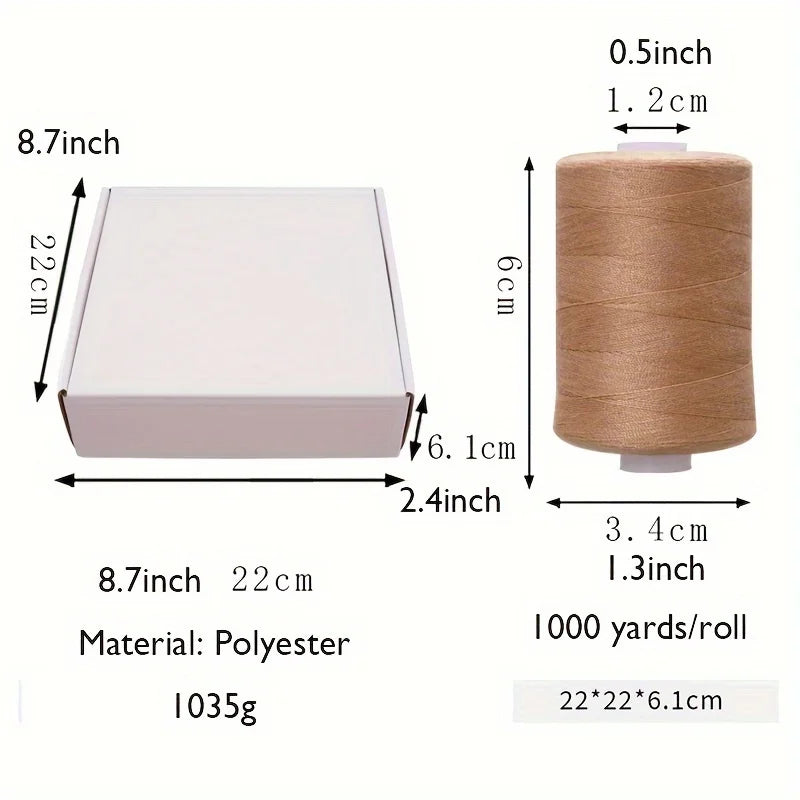 36 Color Polyester Sewing Thread Set 1000 Yards Each Spool