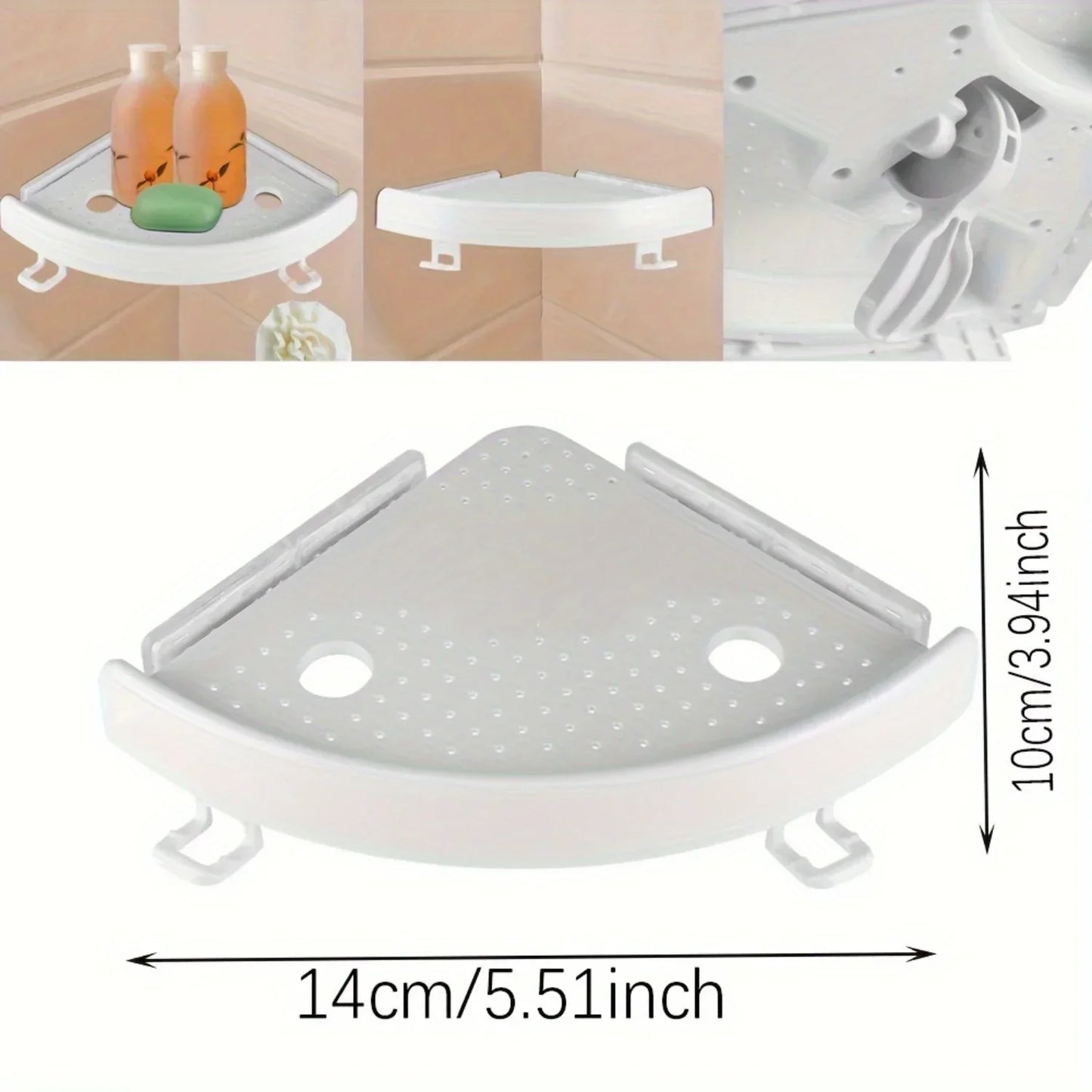 Bathroom Wall Corner Shelf Organizer for Kitchen Spaces