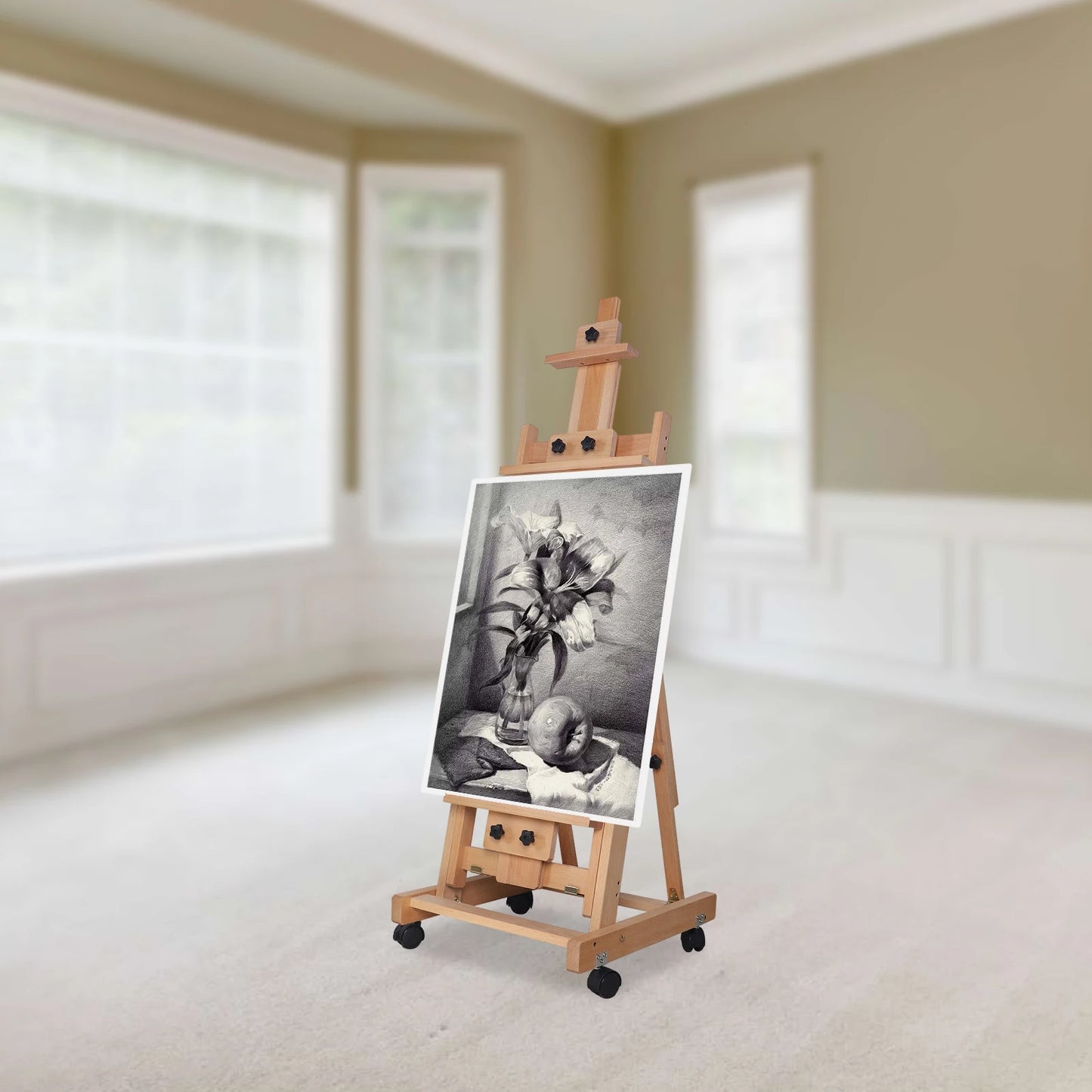 Height Adjustable Portable Wooden Artist Easel Stand 56 to 91 Inch