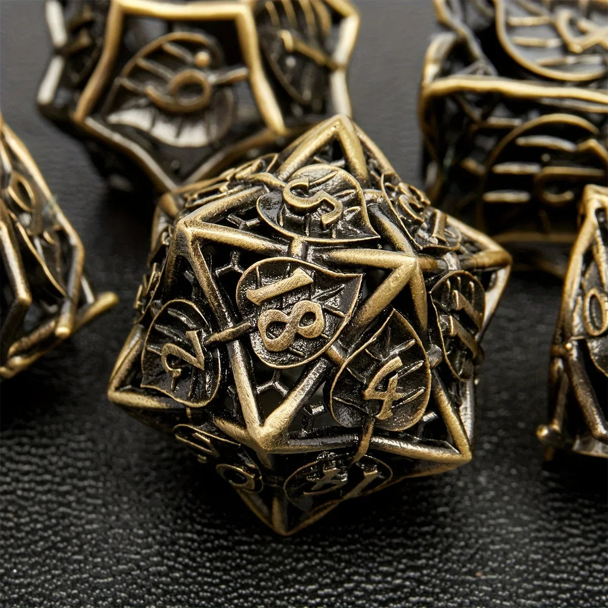 Metal Dice Set For DnD 7 Polyhedral Dice Holiday Gift