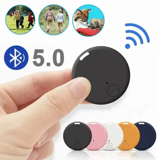 Round GPS Bluetooth Tracker Anti Lost Mini Smart Locator for Pets